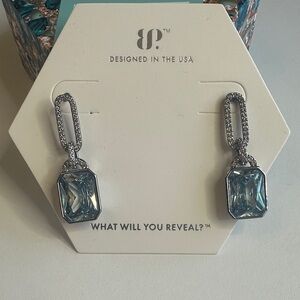 Bomb Party Aquamarine & hematite earrings